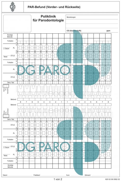 Dokumentation der Poliklinik für Parodontologie, ZZMK, Goethe-Universität Frankfurt a.M.